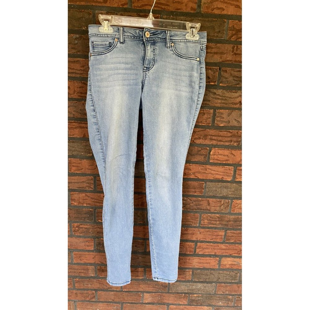 Blue Spice Jeans Size 3 Stretch Skinny Blue Jeggings Mock Front Pockets Pants